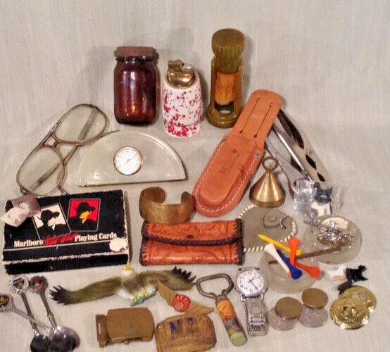 10 LB Estate Liquidation Box Lot, mixed items old & new-Junk Drawer-#938