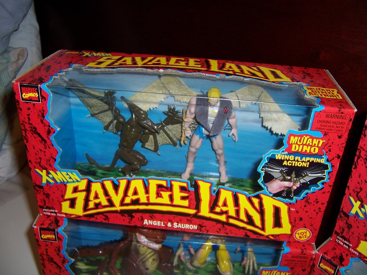 NEW X-MEN The Savage Land Deluxe 2 Figure Lot Kazar Zabu Angel Wolverine Joseph