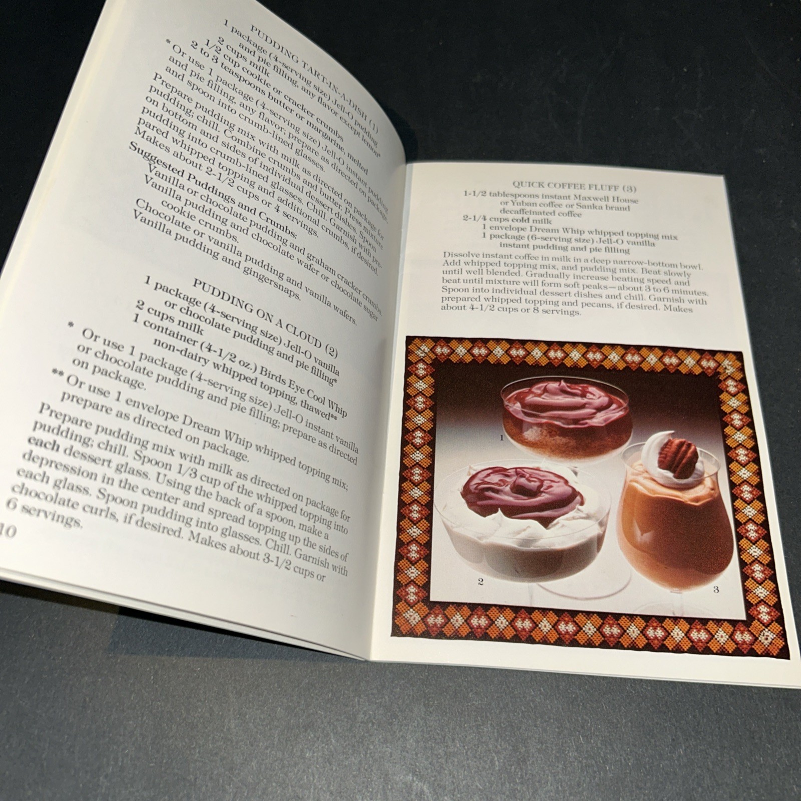 Lot of 7 Vintage Dessert Brochures and Recipes-Jello, Hershey’s, DHines, Eagle +