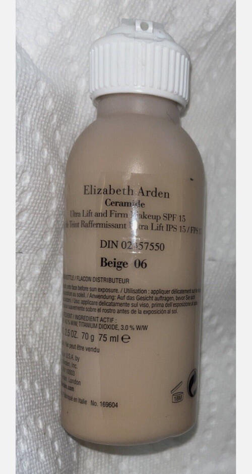 Elizabeth Arden Ceramide Beige 06 Ultra Lift and Firm Makeup SPF 15 – 2.5 OZ.