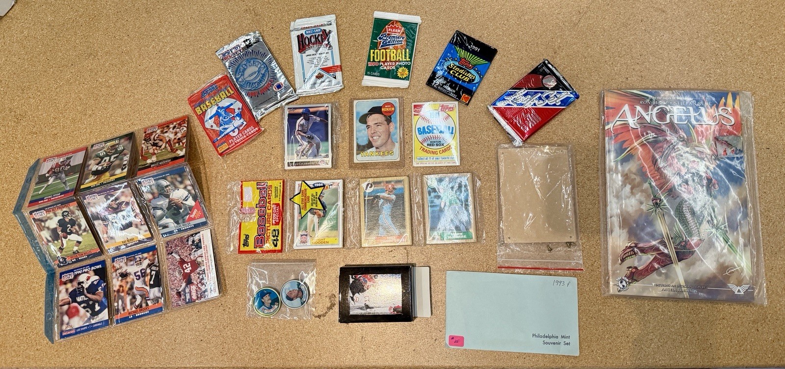Sports Comics & Coins Collection Lot #1 Football Hockey Baseball Coins Angelus