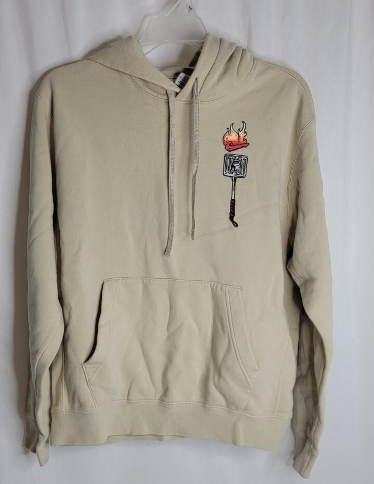 USC Trojans Mens Beige Nike Sz S Pullover Graphic Tailgating Double Sided Hoodie