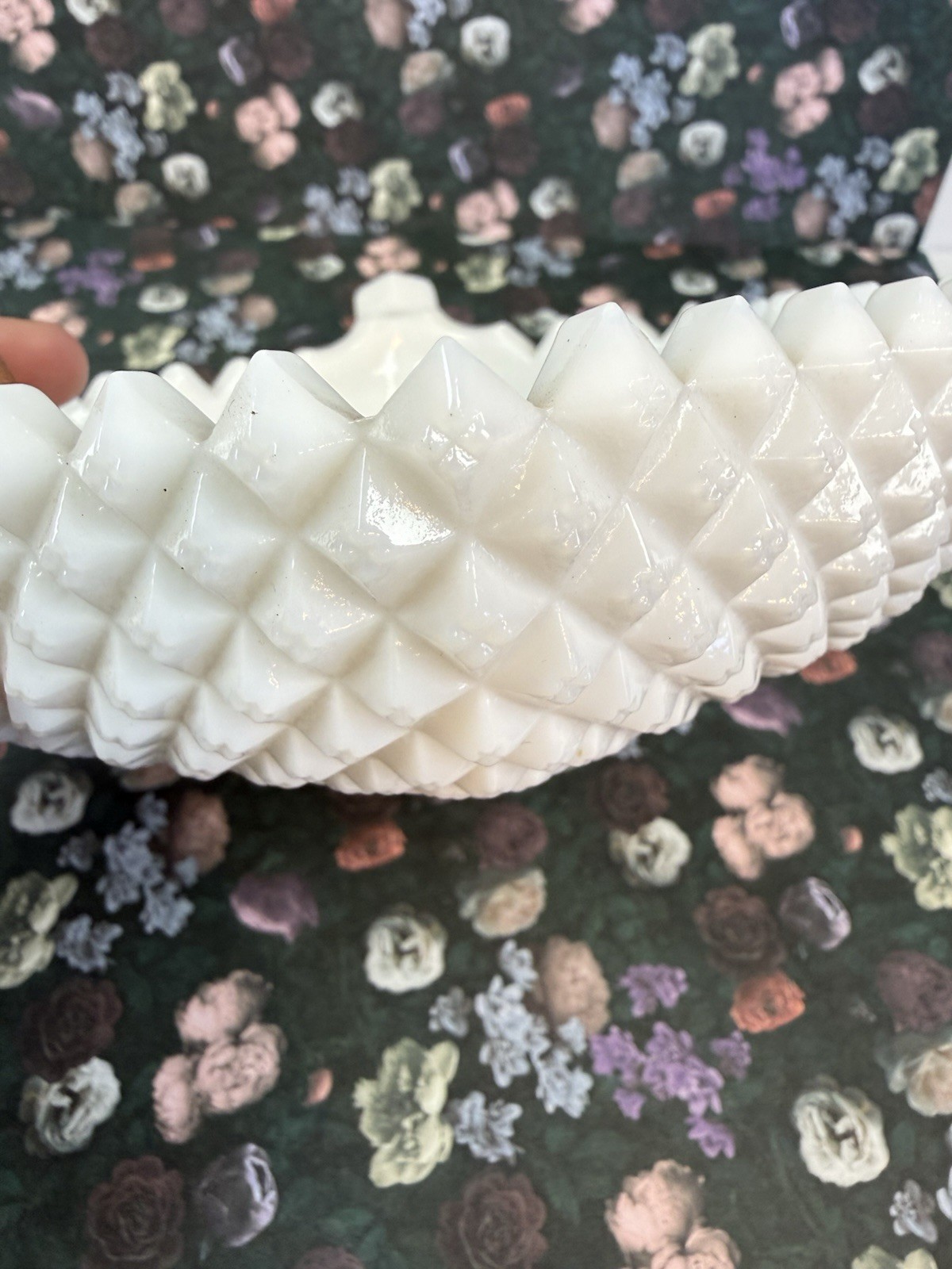Vintage Westmoreland White English Hobnail Milk Glass Candy Dish