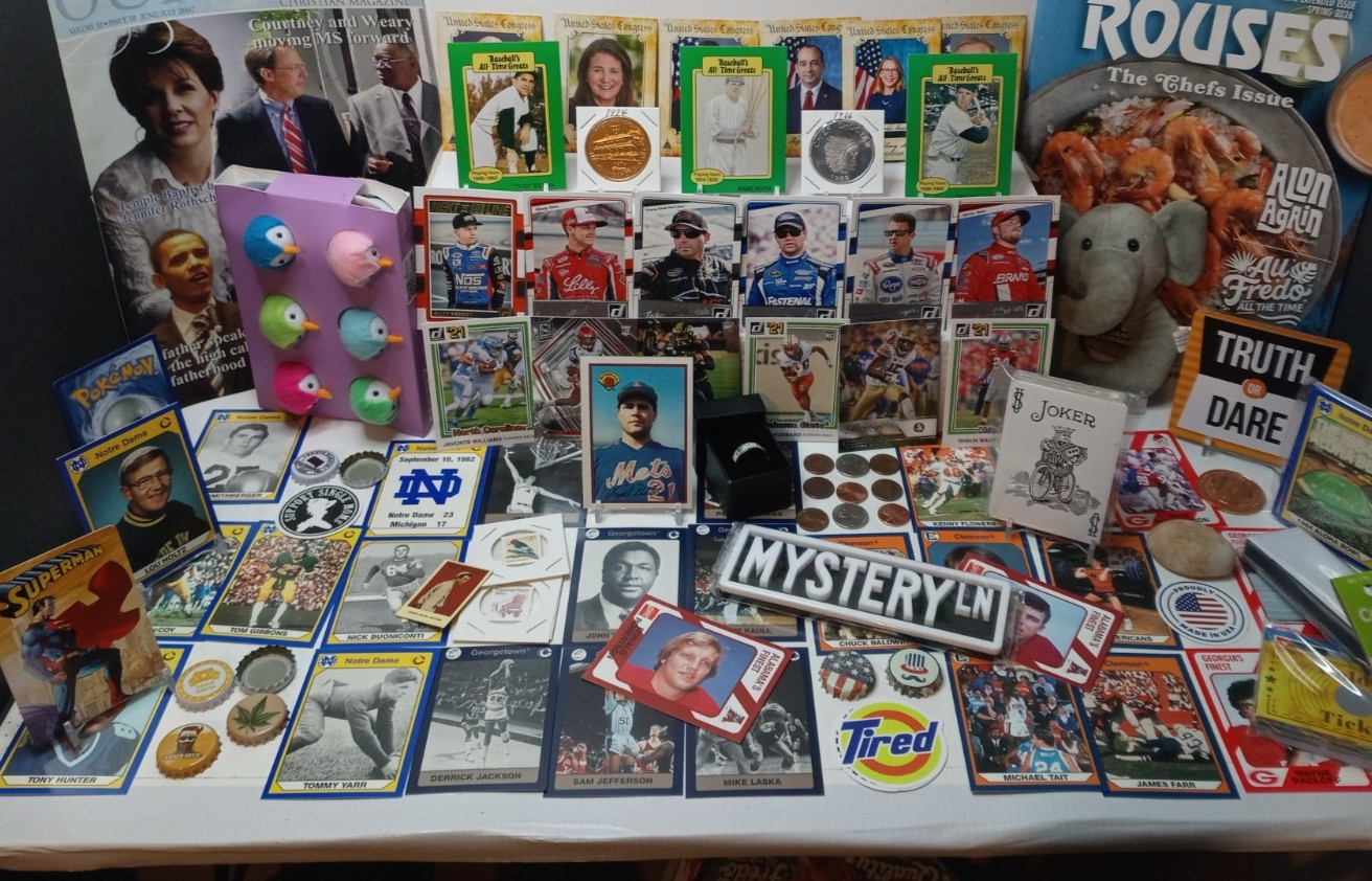 Nice Junk Drawer Lot Collectibles, Cards, Coins Bottle Caps, Tokens, Misc,  #53B