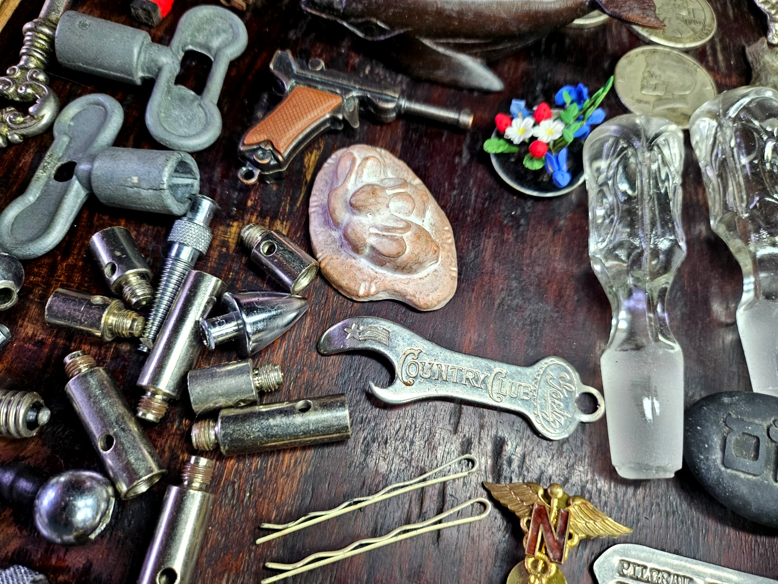 PREMIUM JUNK DRAWER Lot Trinket Smalls Vintage Knick Knacks Resale Tchotchkes