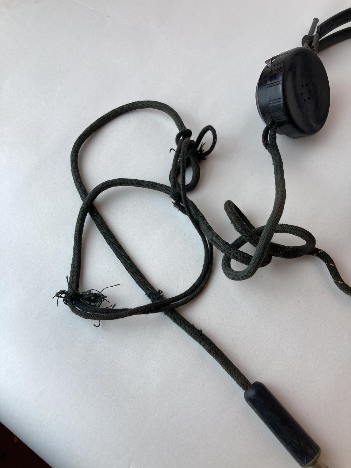 Vintage Radio Telephony Headset Bakelite Earpieces 1/4 inch Plug