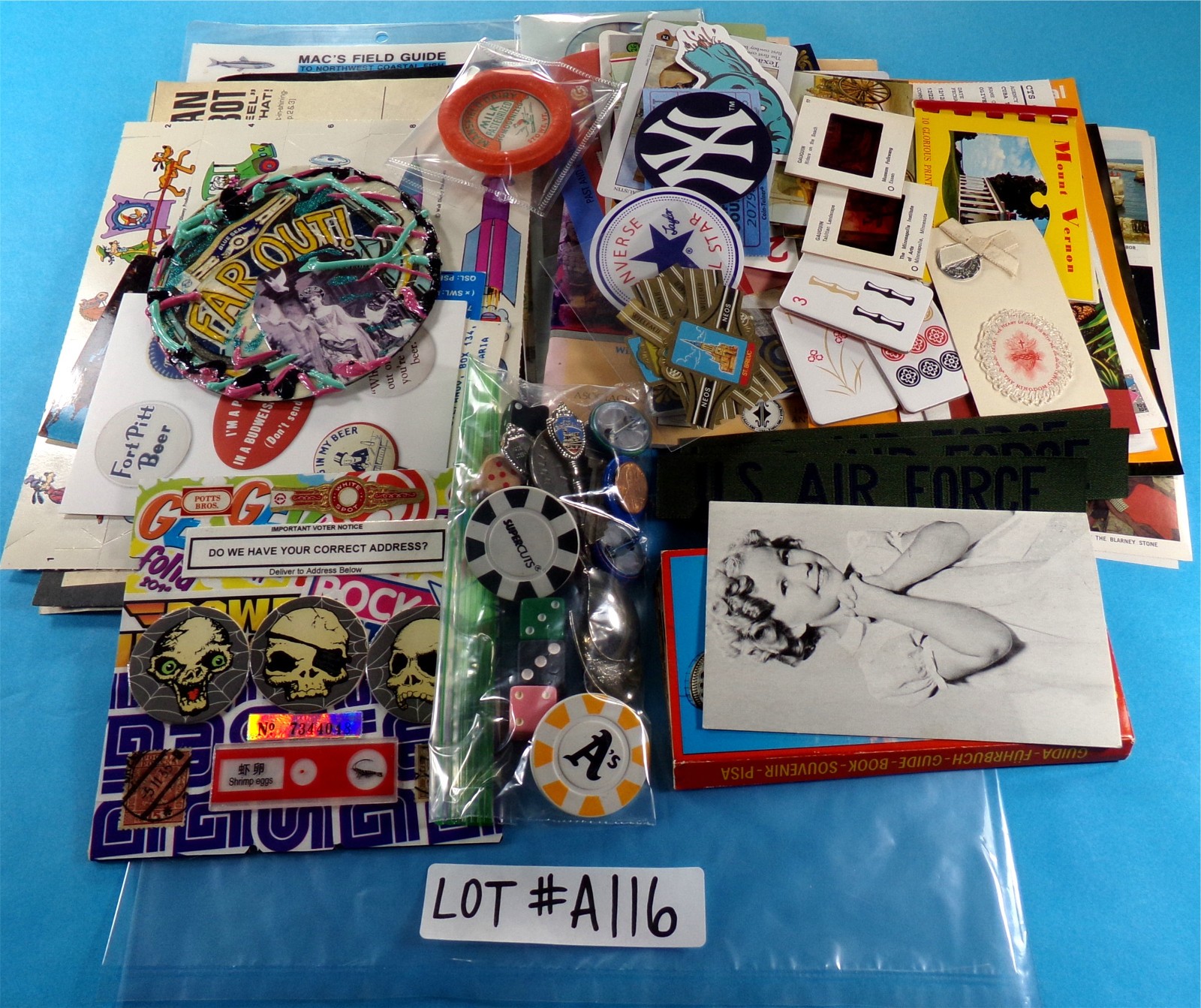 “Worldwide Junk Drawer” Mixed Lot Vintage Modern USA Foreign Ephemera Collection