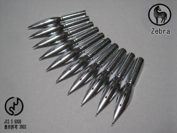 40-10.Replacement pen nib Zebra Tama pen No. 120 Chrome 10 pieces set Anti-rust