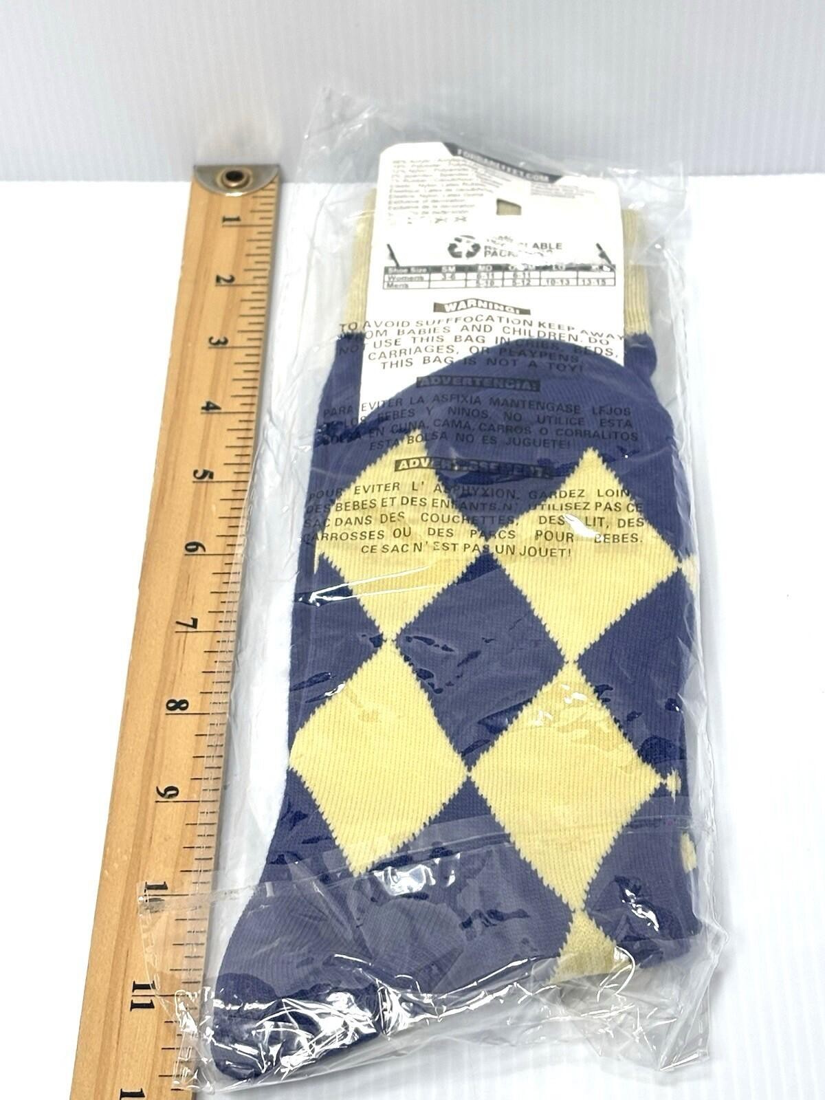 Washington Huskies NCAA Argyle Crew Socks FBF Unisex Team Logo Dress Fit -NEW
