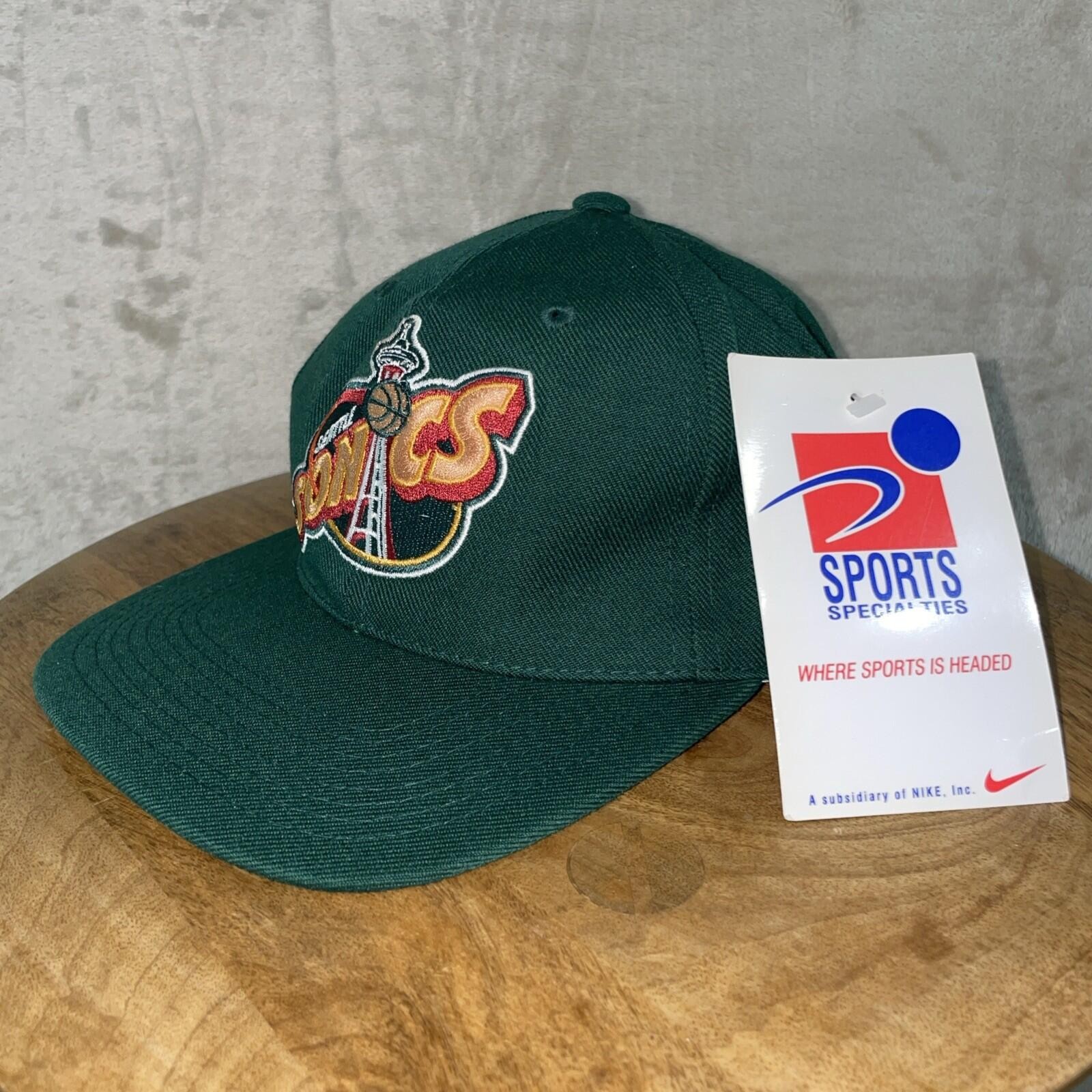 RARE! – Vintage 90’s Sports Specialties NBA Seattle Supersonics Snapback Hat NWT