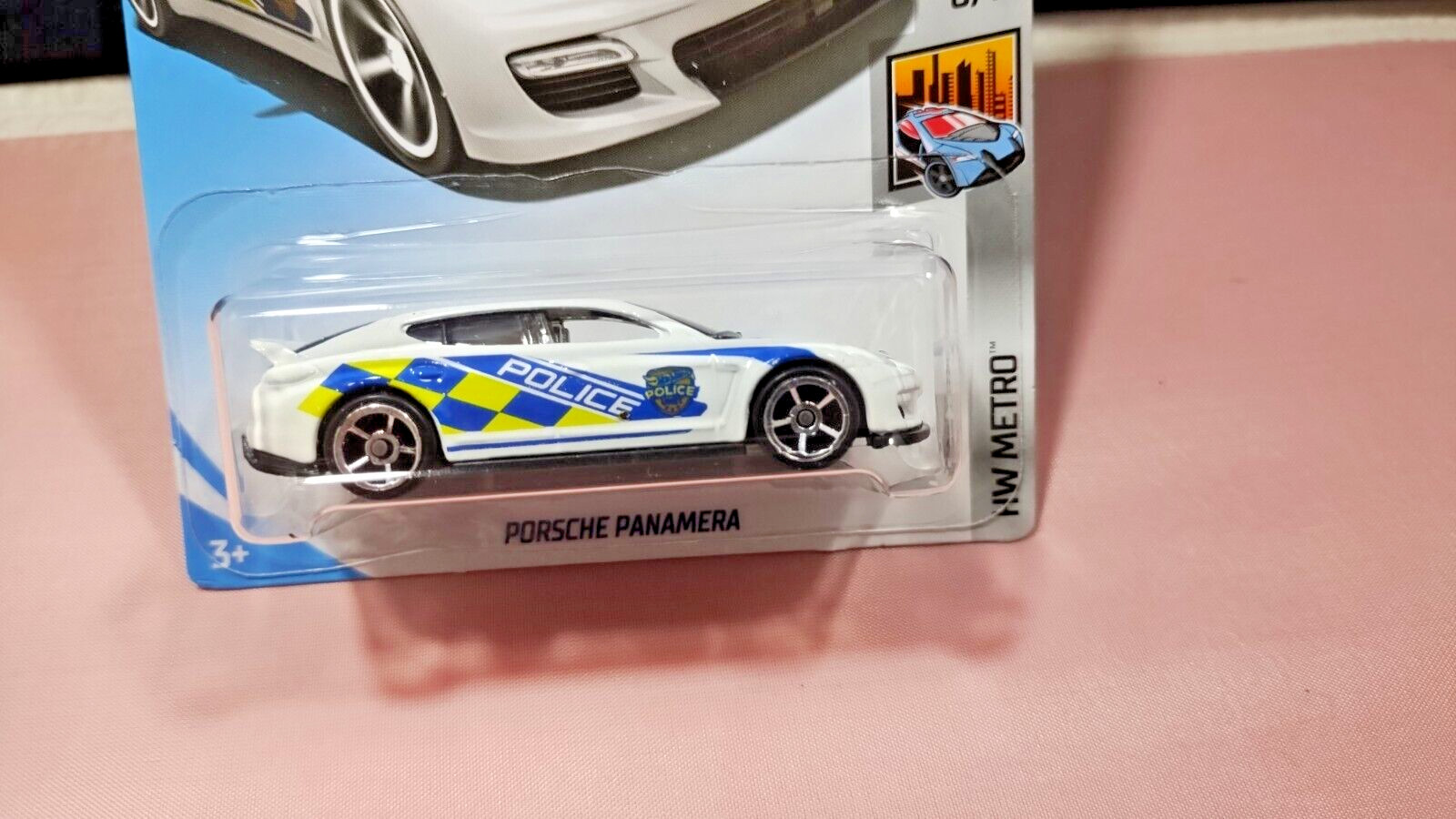 Hot Wheels Porsche Panamera Police Car HW Metro #10/10 White Diecast 1:64 Scale