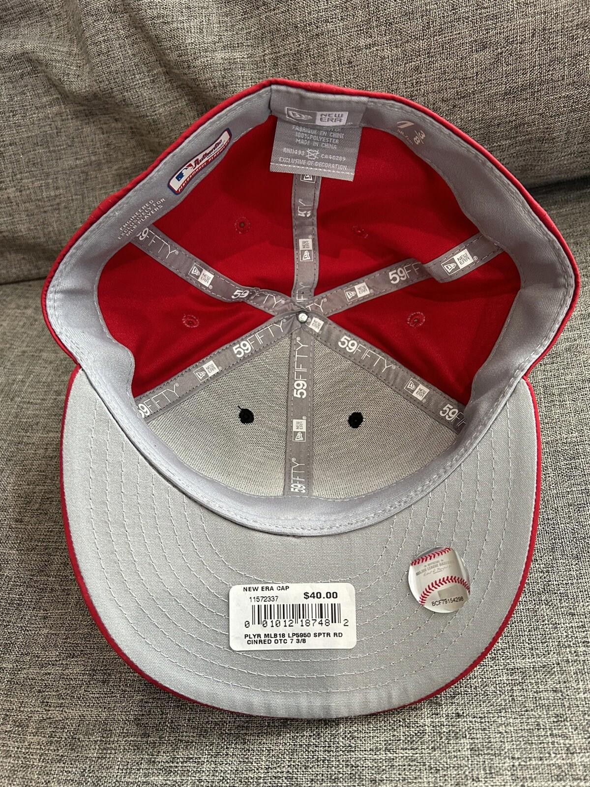 MLB Cincinnati Reds New Era 59FIFTY Pro Light 2018 Spring Training Hat 7 3/8