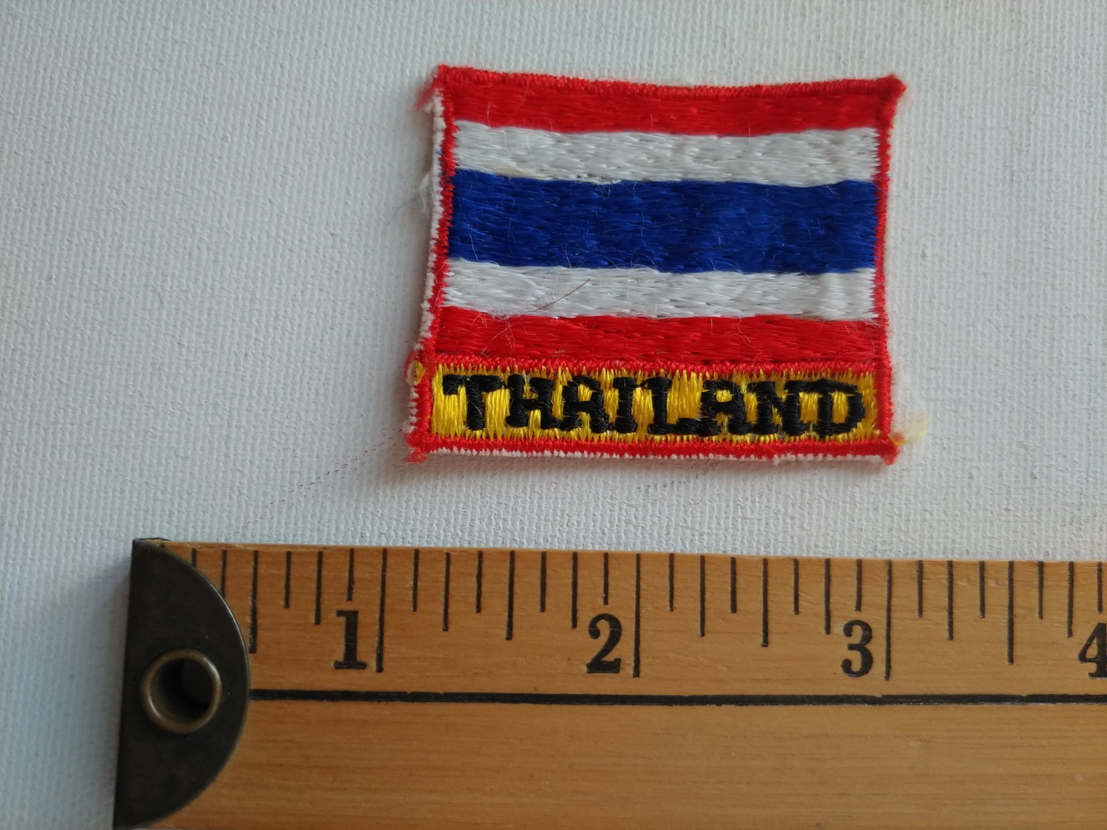 * VINTAGE 40S THAILAND BADGE TRAVEL SOUVENIR PATCH CREST ECUSSON *