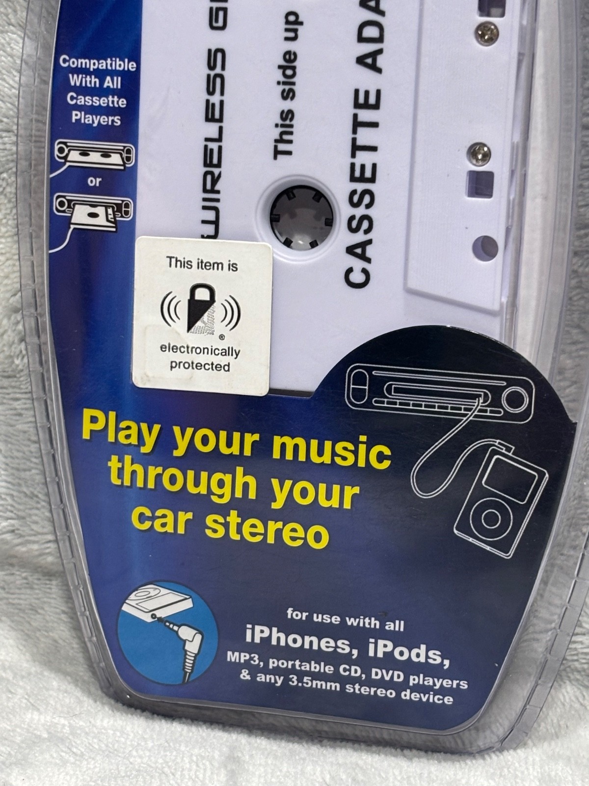 Cassette Adapter specifically designed for car use BRAND NEW