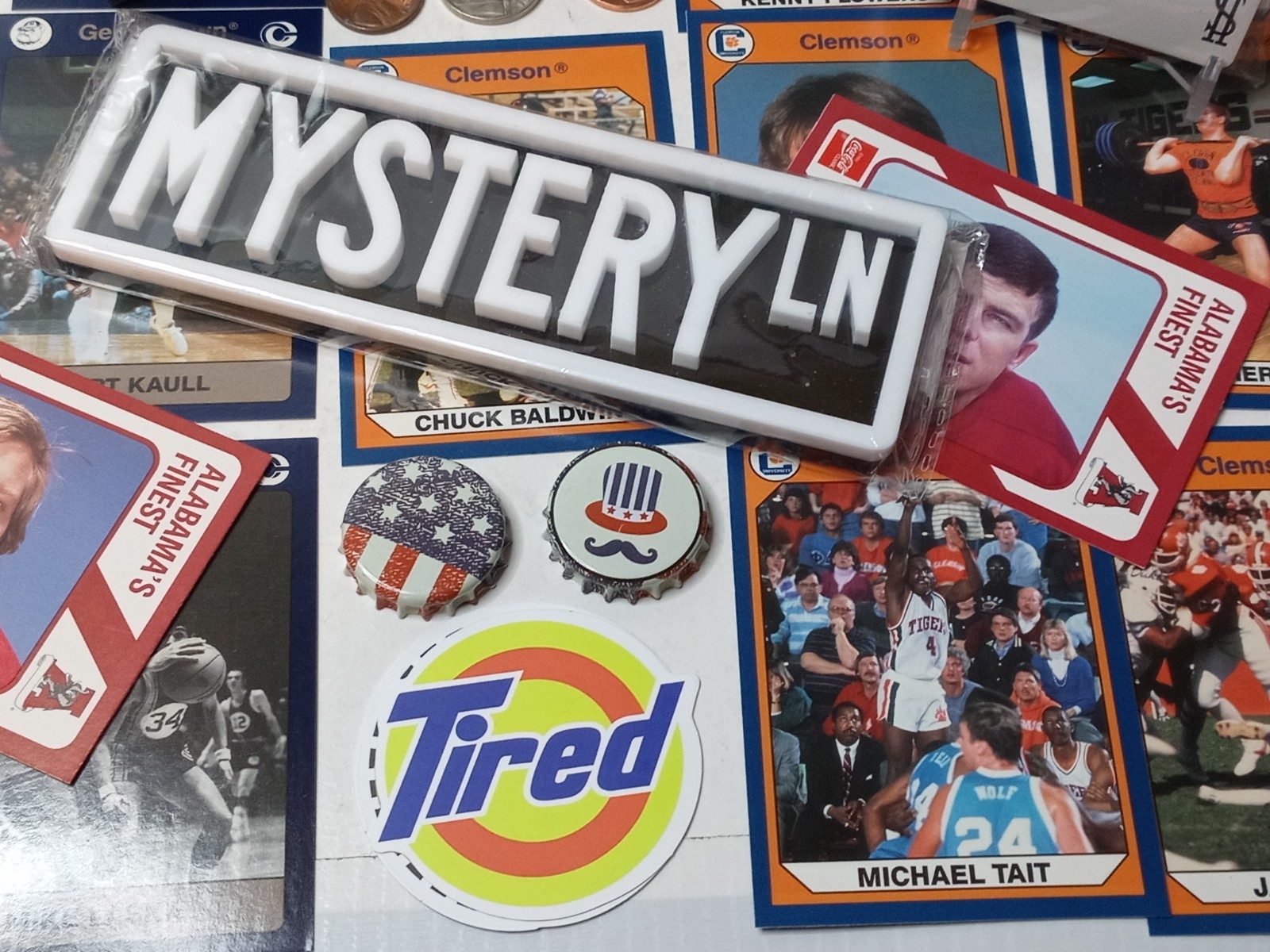 Nice Junk Drawer Lot Collectibles, Cards, Coins Bottle Caps, Tokens, Misc,  #53B