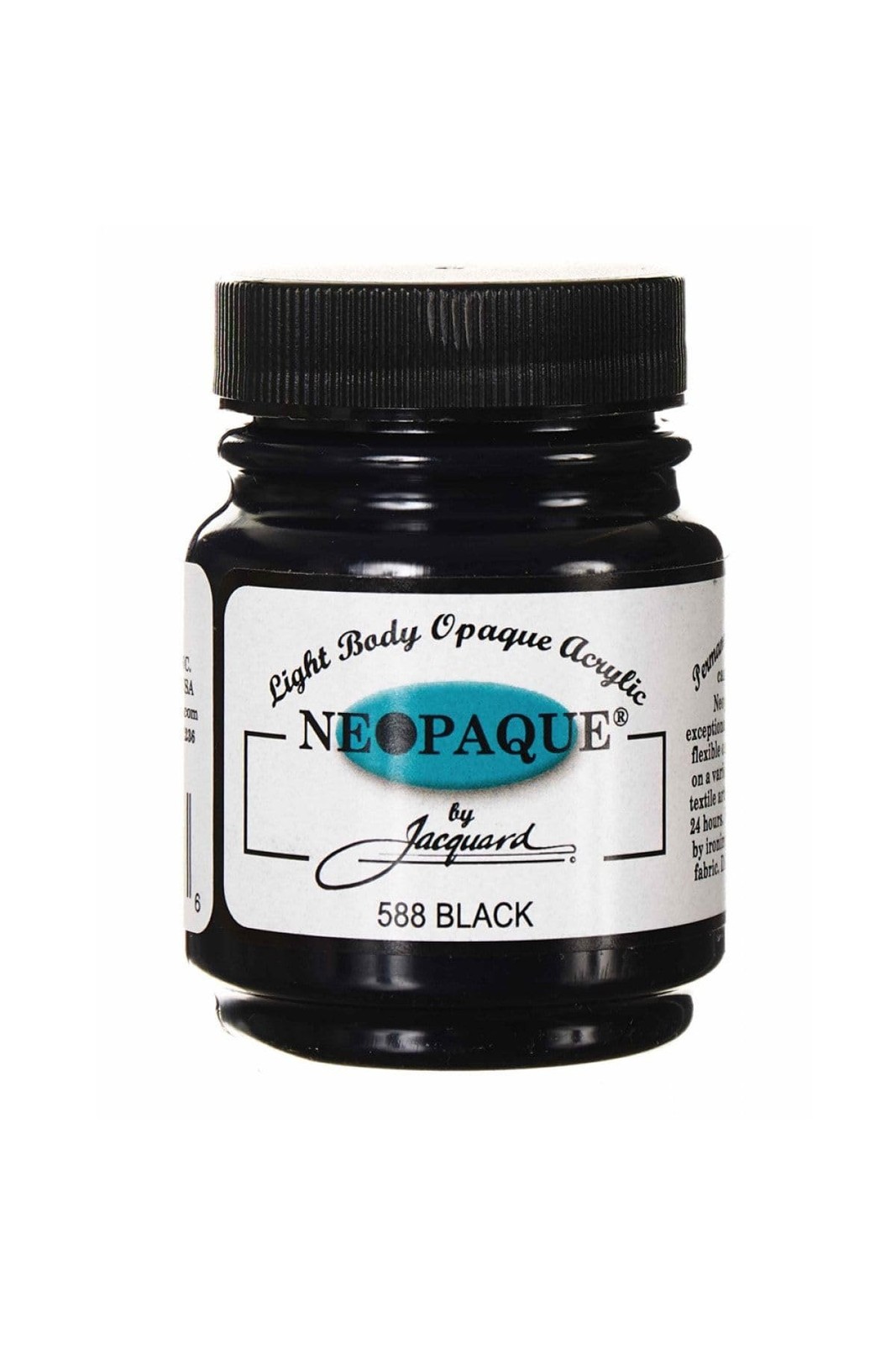 Jacquard Neopaque Fabric Color 8 oz Jar – Black