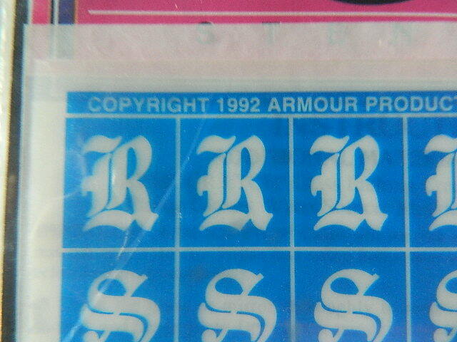 Armour Rub N Etch Stencils Old English Alphabet R-Z glass acid etching