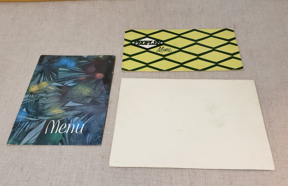 VINTAGE DESK DRAWER FINDS MAPS MENUS CALENDARS POLITICAL SATIRE SEE DESCRIPTION