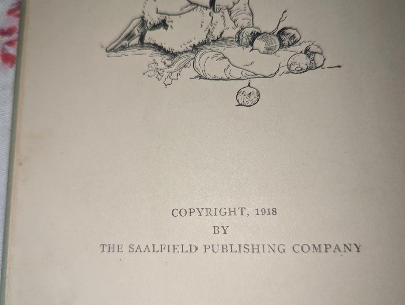 Antique Peter Rabbit and Sammy Squirrel HC book 1918 Great pictures for framing
