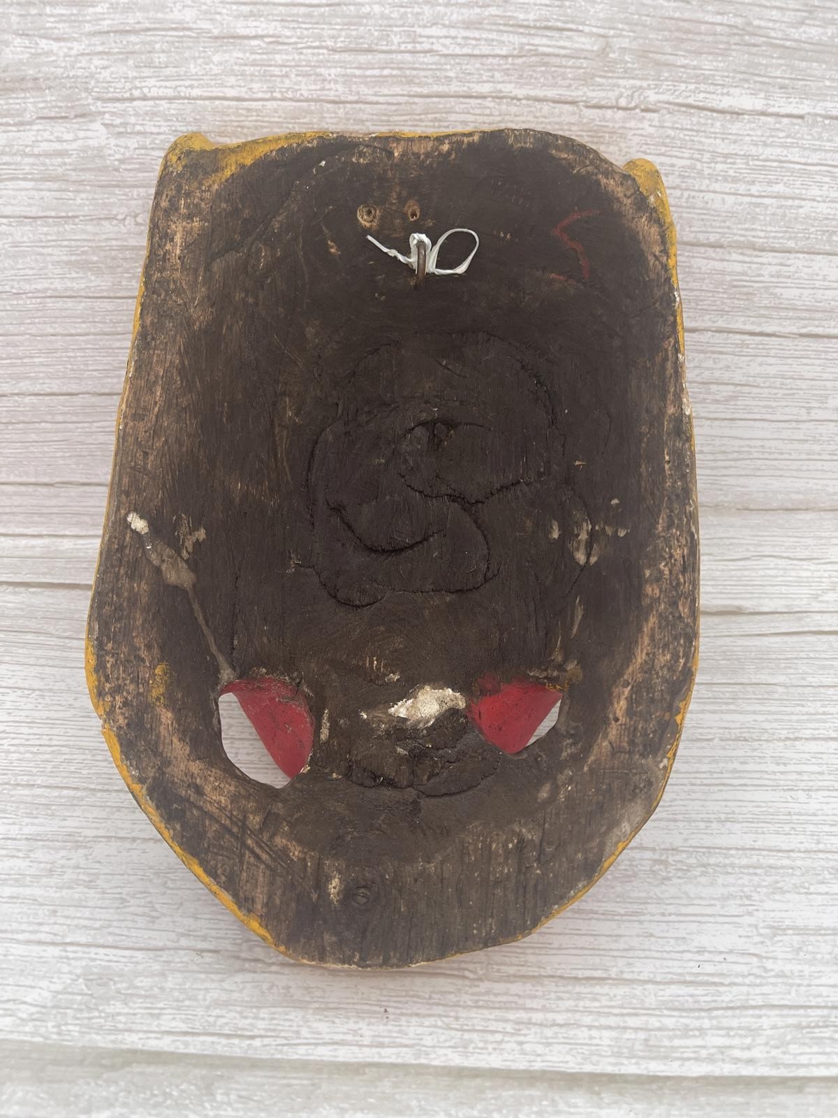 Vintage Hand Carved Mexican Guerrero Dance Ceremonial Mask Folk Art