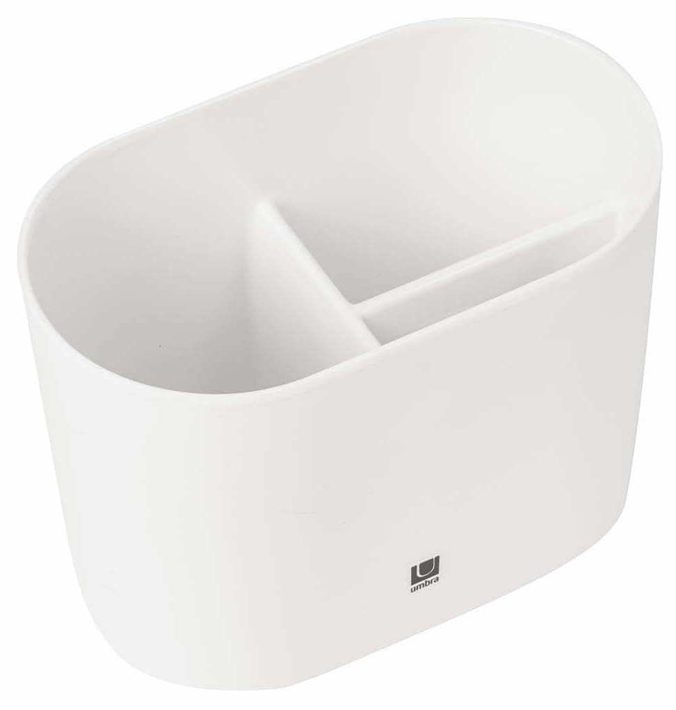 Umbra Step White Toothbrush Holder and Toothpaste Organizer with 3 Slots