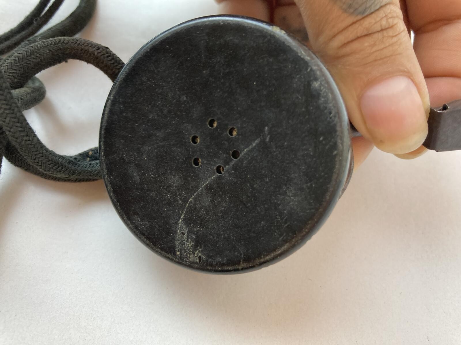 Vintage Radio Telephony Headset Bakelite Earpieces 1/4 inch Plug