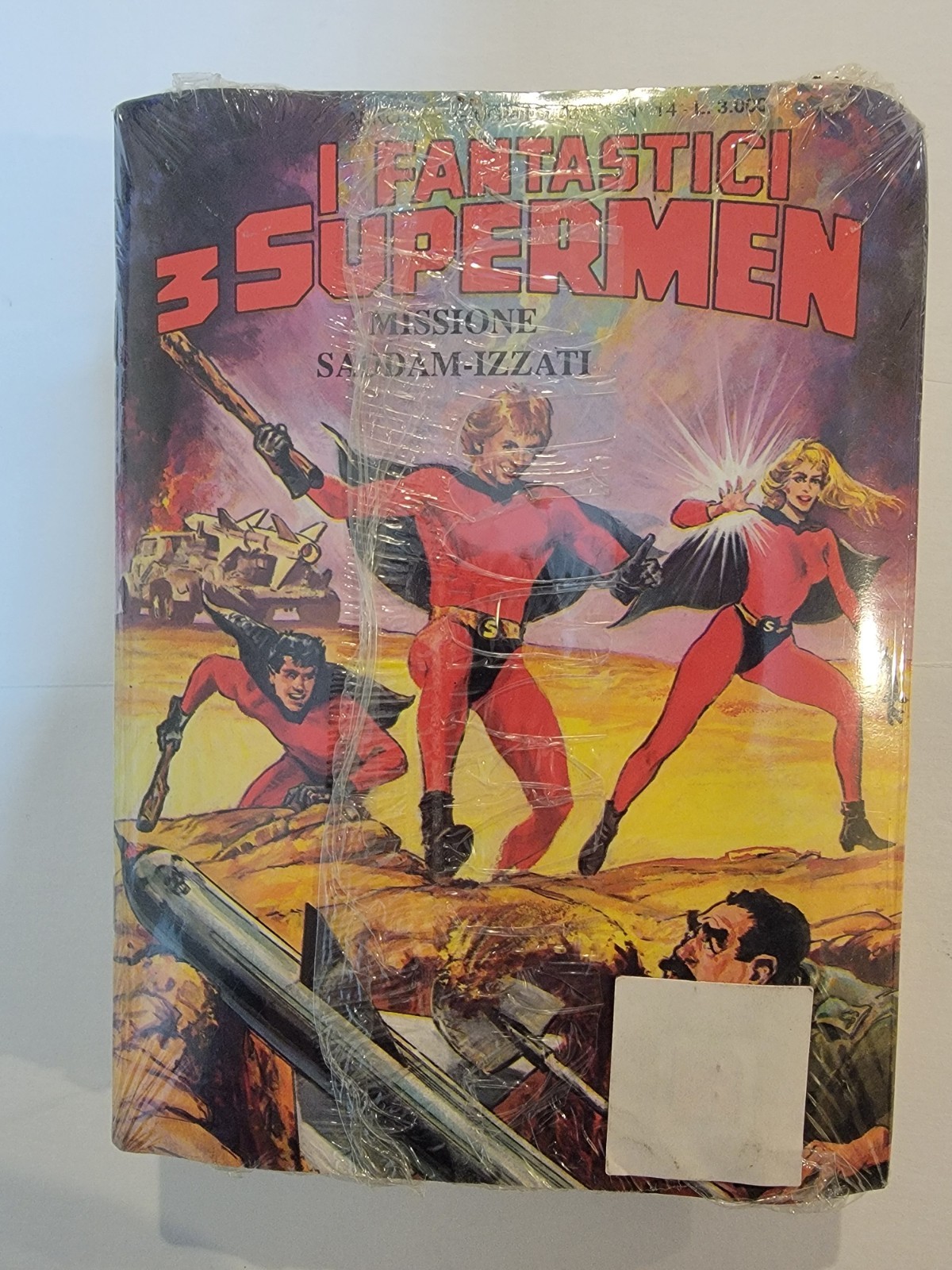 I FANTASTICI 3 SUPERMEN MISSIONE SADDAM-IZZATI COMIC BOOK HITCHCOCK VHS