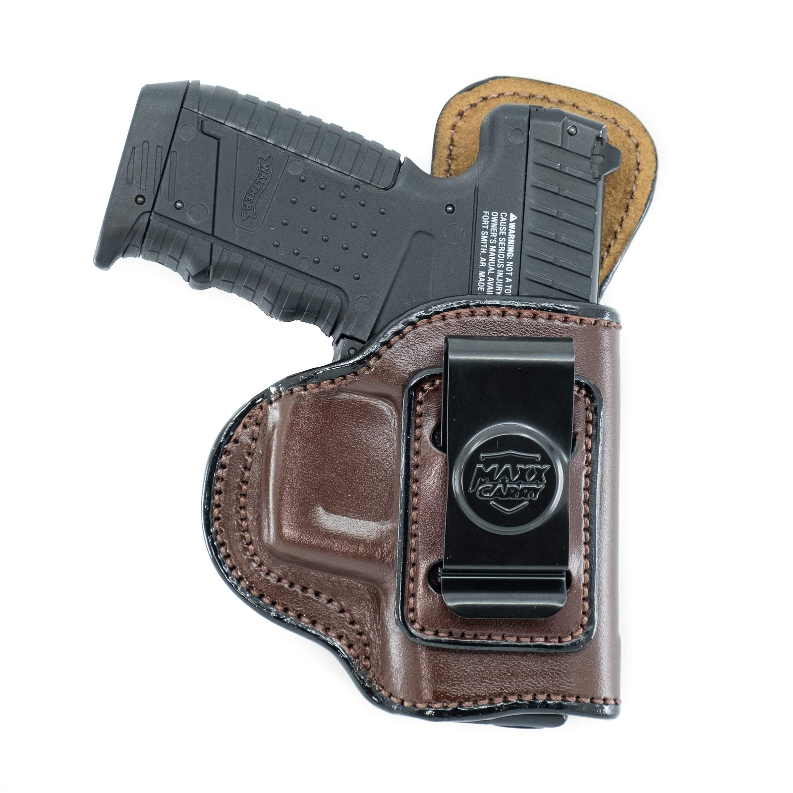 Maxx Carry IWB Leather Holster – Fits Springfield XD-M 3.8″, Brown, Right Hand