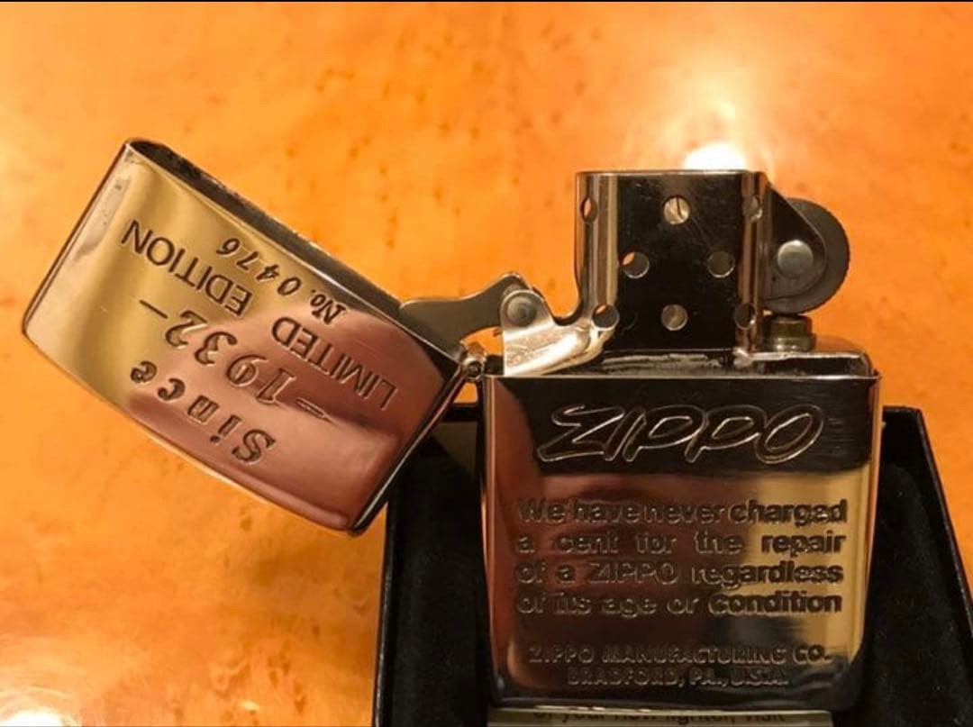 zippo limited edition serial number silver wrapped made in 1994 in good
