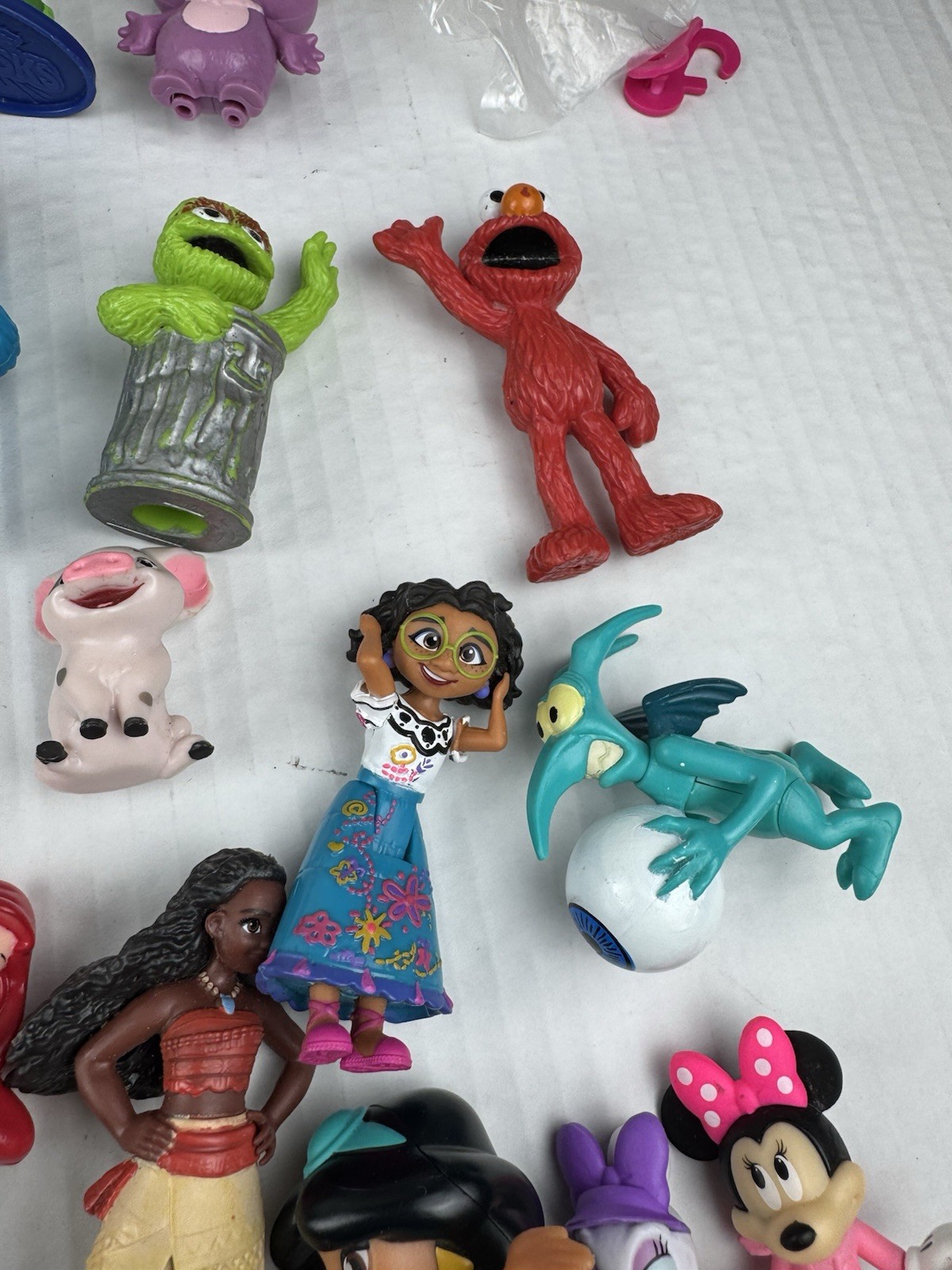 Vintage Junk Drawer Toy Lot 37 Pcs Disney/Pixar/Frozen/PlayMobile/Sesame Street