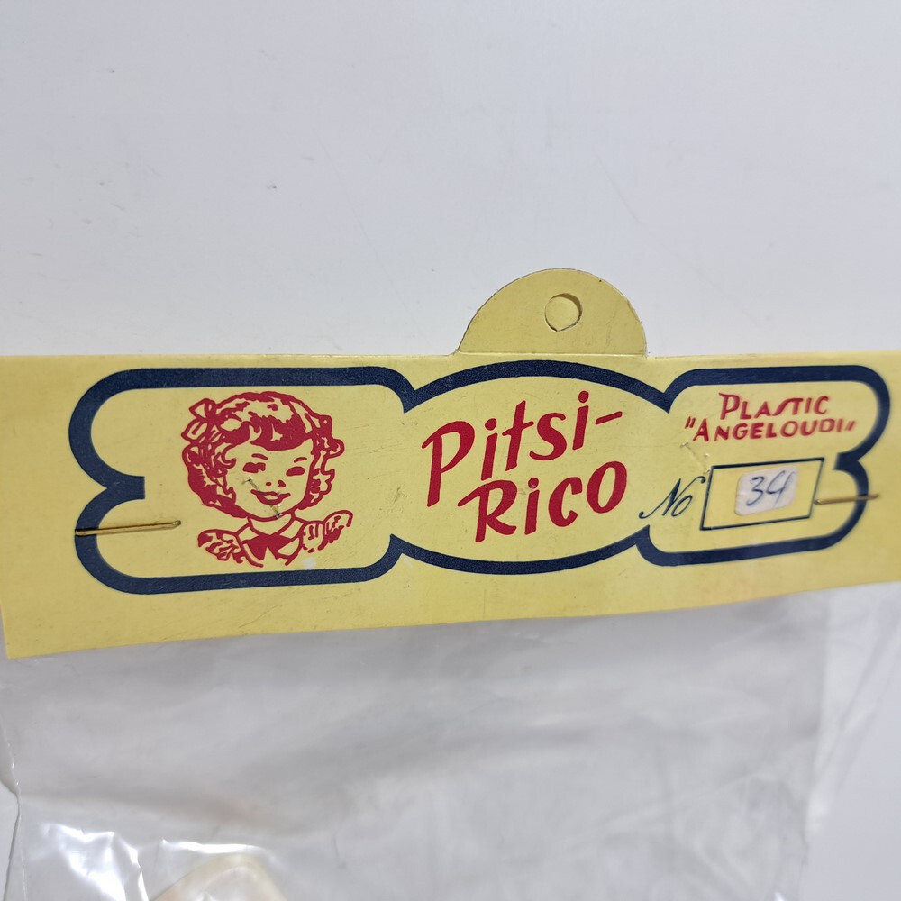 VTG MADE IN GREECE BABY PLASTIC RATTLE PLASTIC ANGELOUDI PITSI-RICO GREEK c