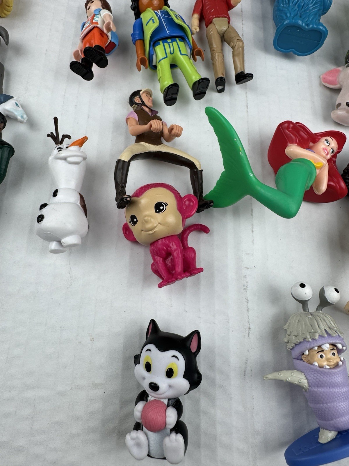 Vintage Junk Drawer Toy Lot 37 Pcs Disney/Pixar/Frozen/PlayMobile/Sesame Street