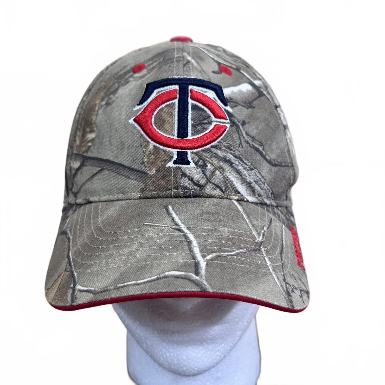 Minnesota Twins Strap Back Hat Cap Realtree Camo MLB Baseball Mens One Size