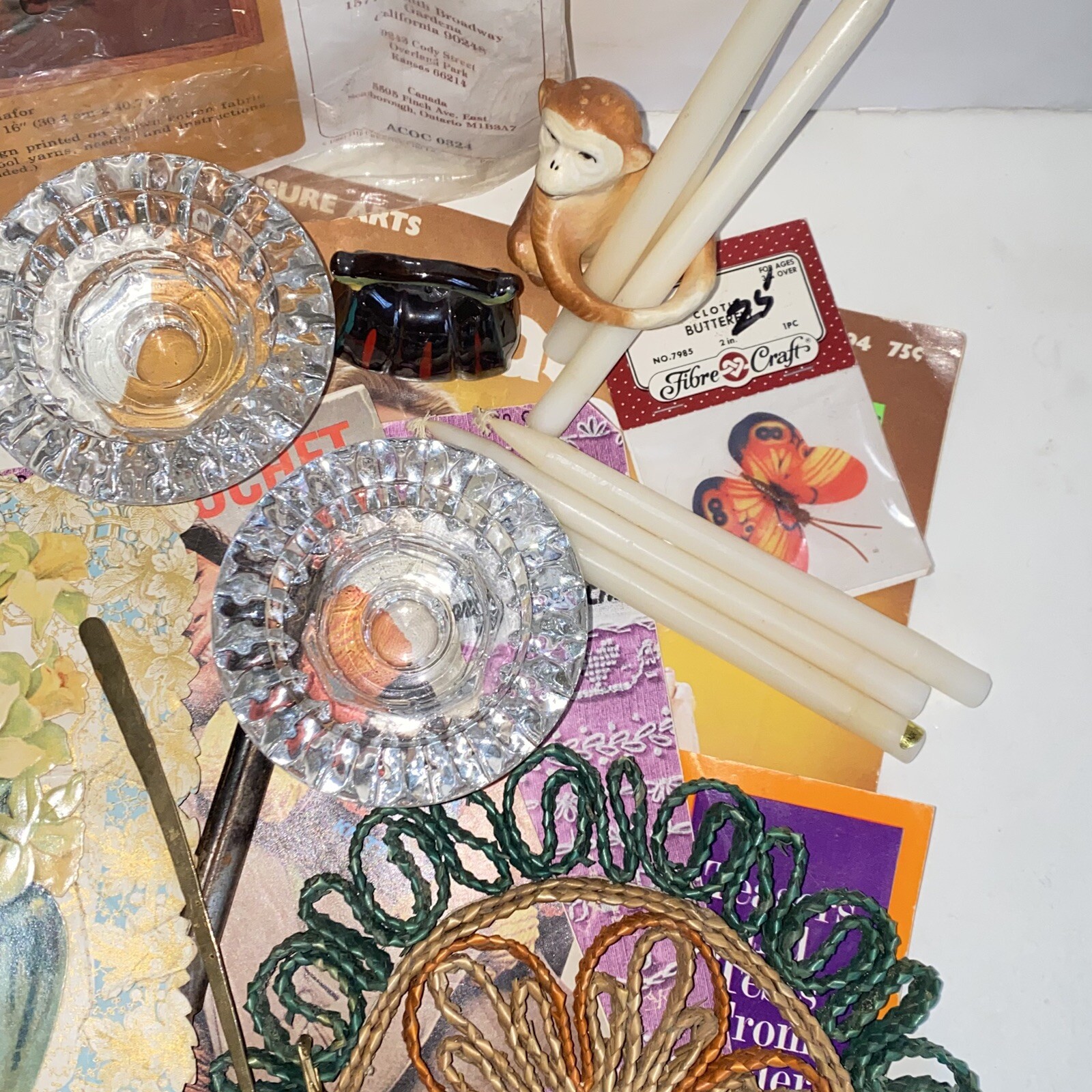 Grandma’s Vintage Junk Drawer Lot-Crafts Knick Knacks Kitchen Crystal Home Decor