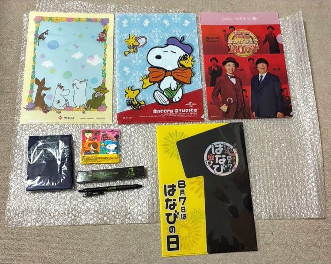 Snoopy Moomin Bananaman Fireworks Day Clear File Tote Bag