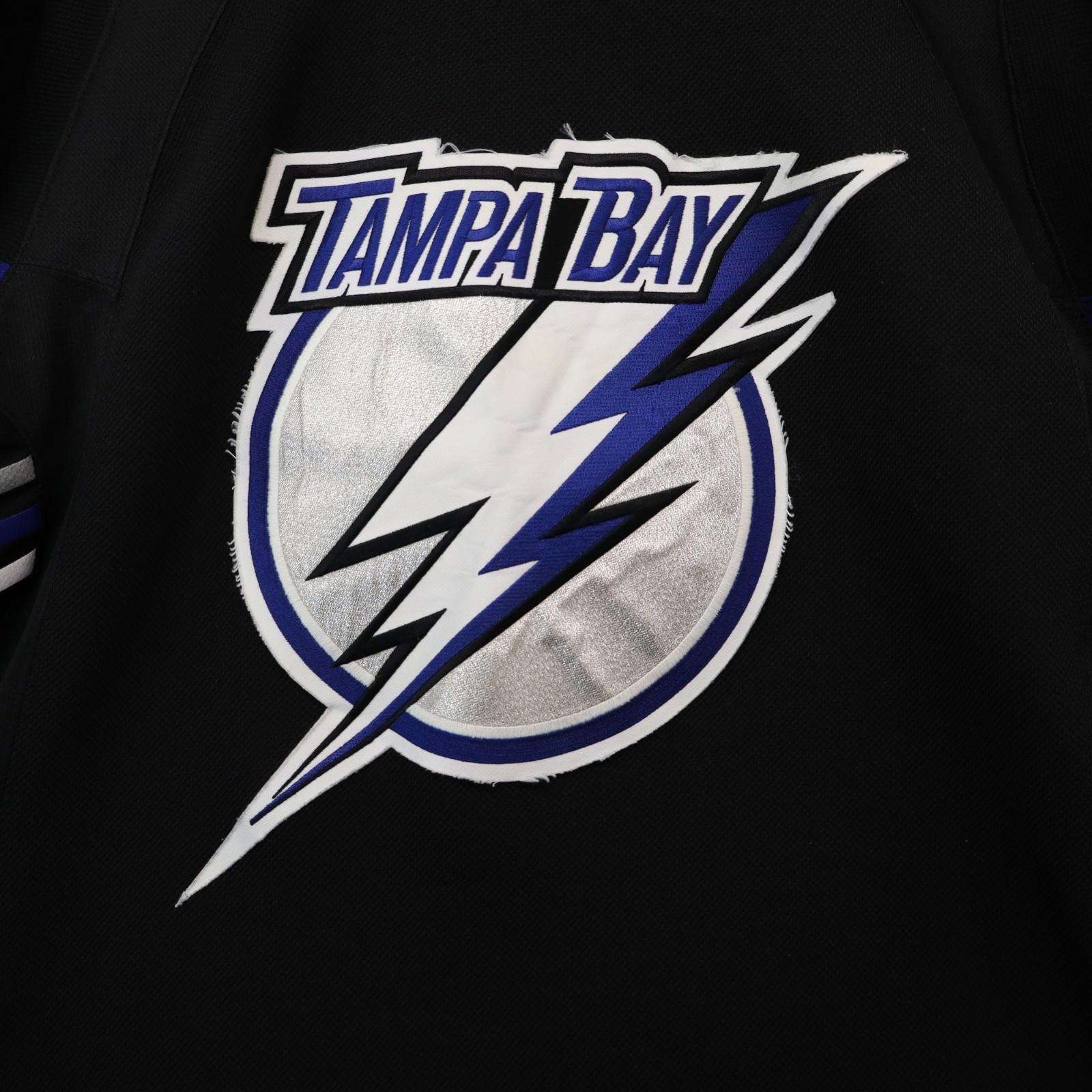 Tampa Bay Lightning Jersey Reebok Mens Small Black Stich NHL