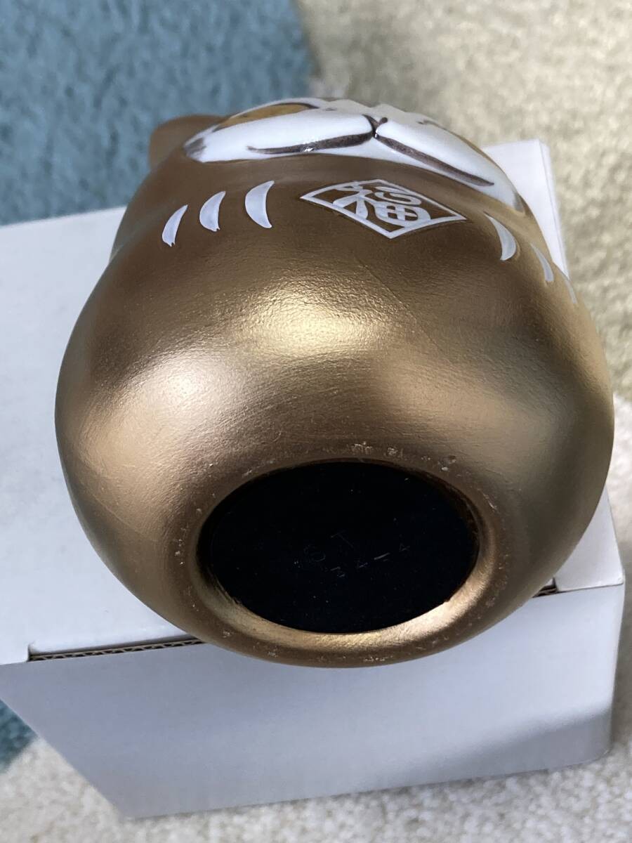 Wachifield Dayan Piggy Bank Cat Daruma Gold Figurine Collectible 4 inches