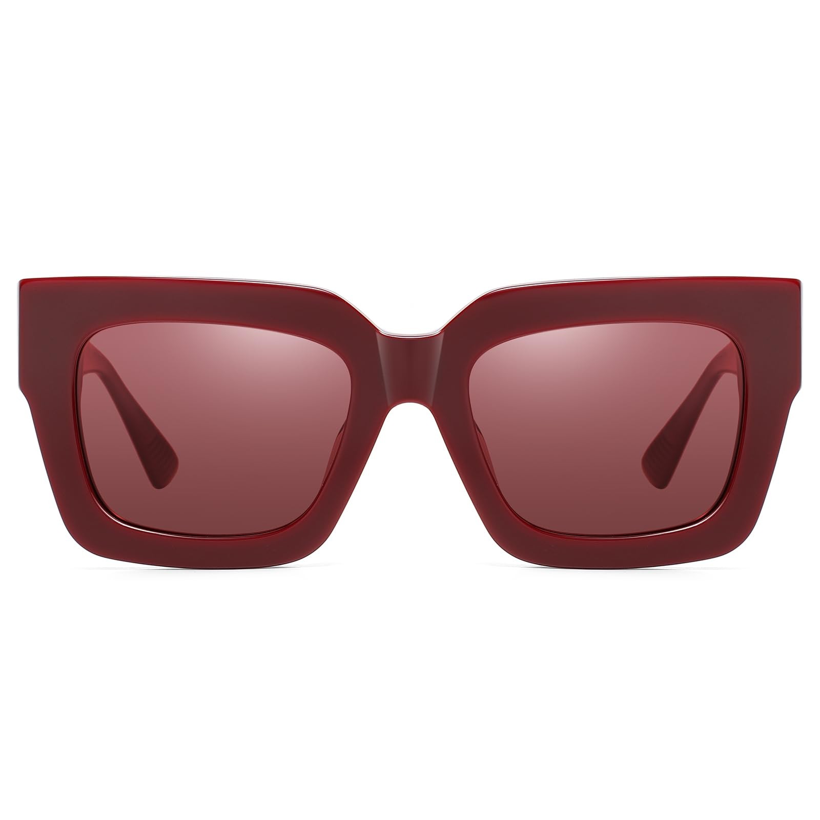 DUCO Polarized Square Sunglasses for Women UV400 Acetate Frame DC2380