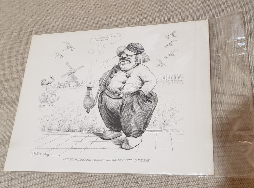 VINTAGE DESK DRAWER FINDS MAPS MENUS CALENDARS POLITICAL SATIRE SEE DESCRIPTION
