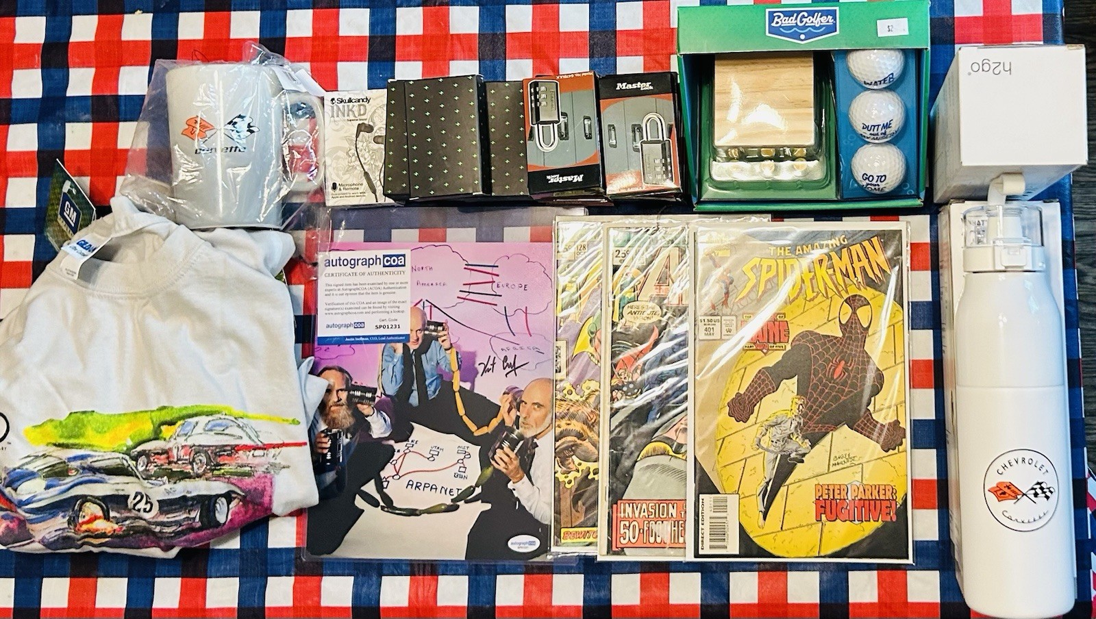 Bulk Lot – Chevrolet Items , Framed Pics , Comics , Collectibles , Autographs