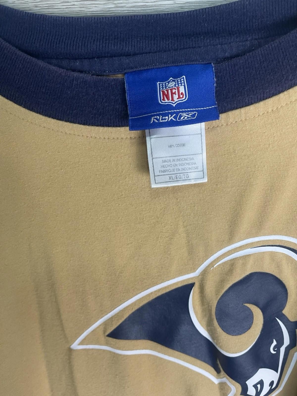 Vintage Reebok 90’s NFL Los Angeles Rams Big Logo T-Shirt XL