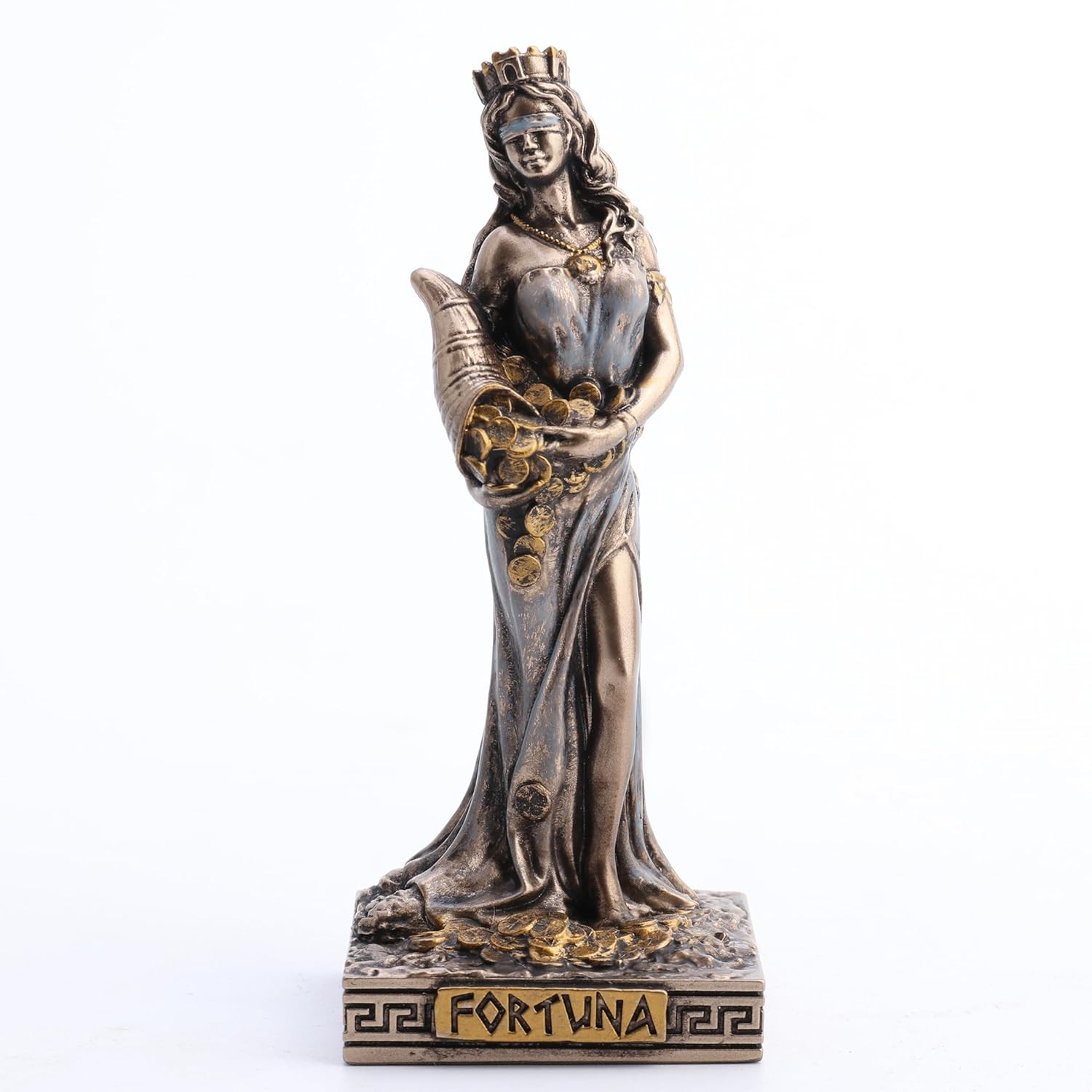 Veronese Design 3 1/2 Inches Fortuna Greek Goddess of Good Fortune Resin Miniatu