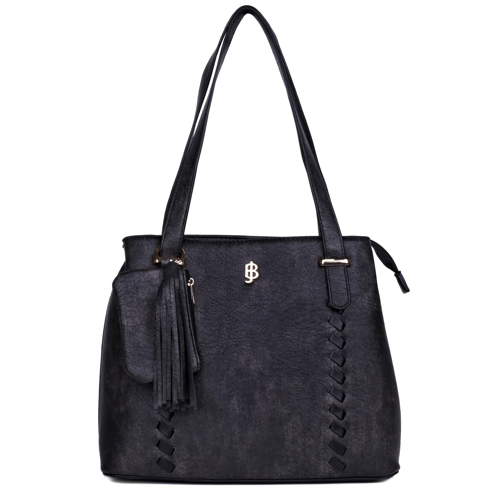 Julia Buxton Whip Stitch Vegan Leather Organizer Tote Bag