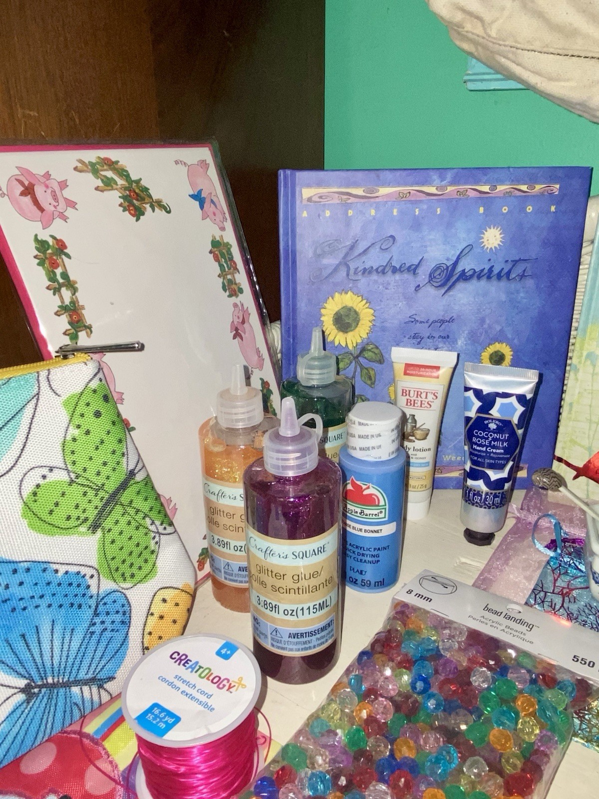 8.8 lb Women Butterfly Art Fun Colorful Trinkets Collectibles Junk Drawer Lot