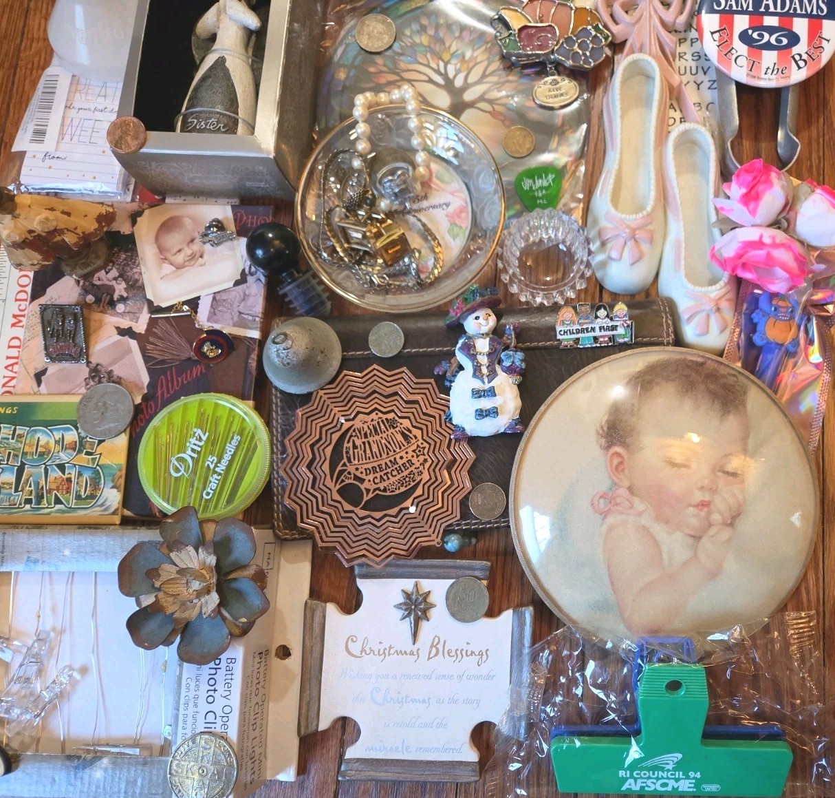 VINTAGE JUNK DRAWER LOT Coins Pins Collectibles And More!