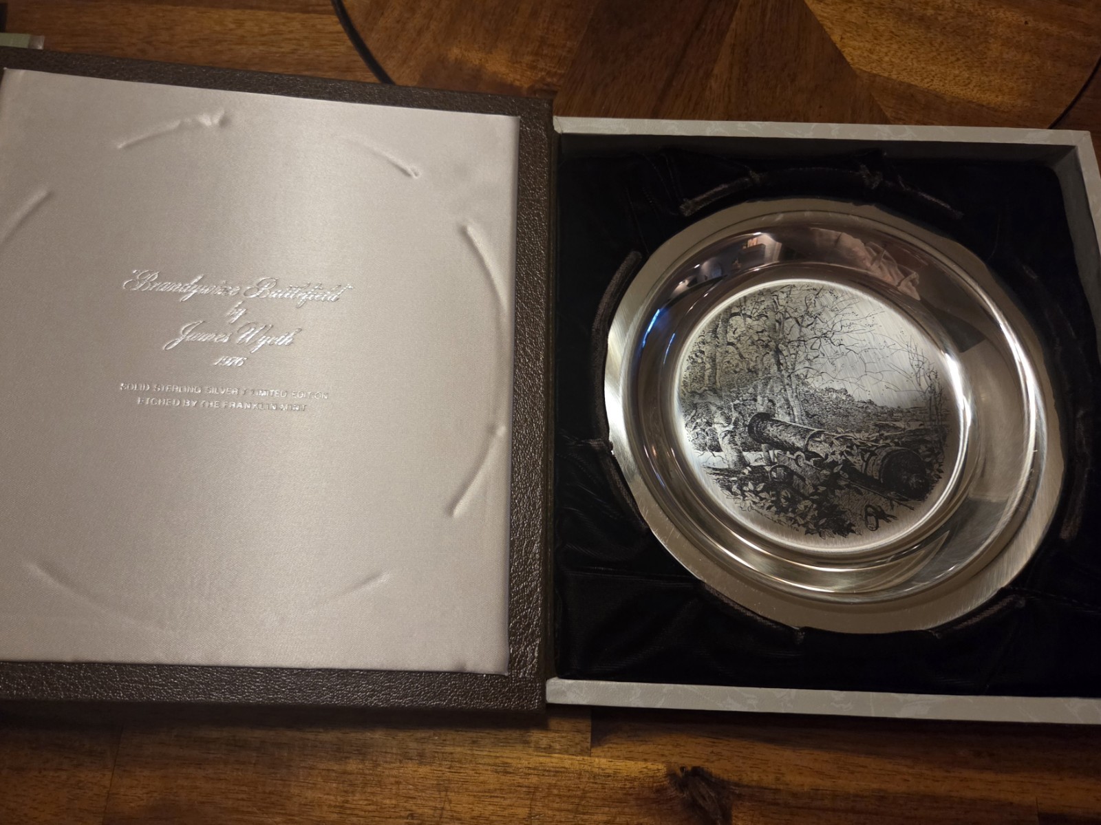 Set of 5 Franklin Mint Sterling Silver James Wyeth Decorative Plates 1972-1976