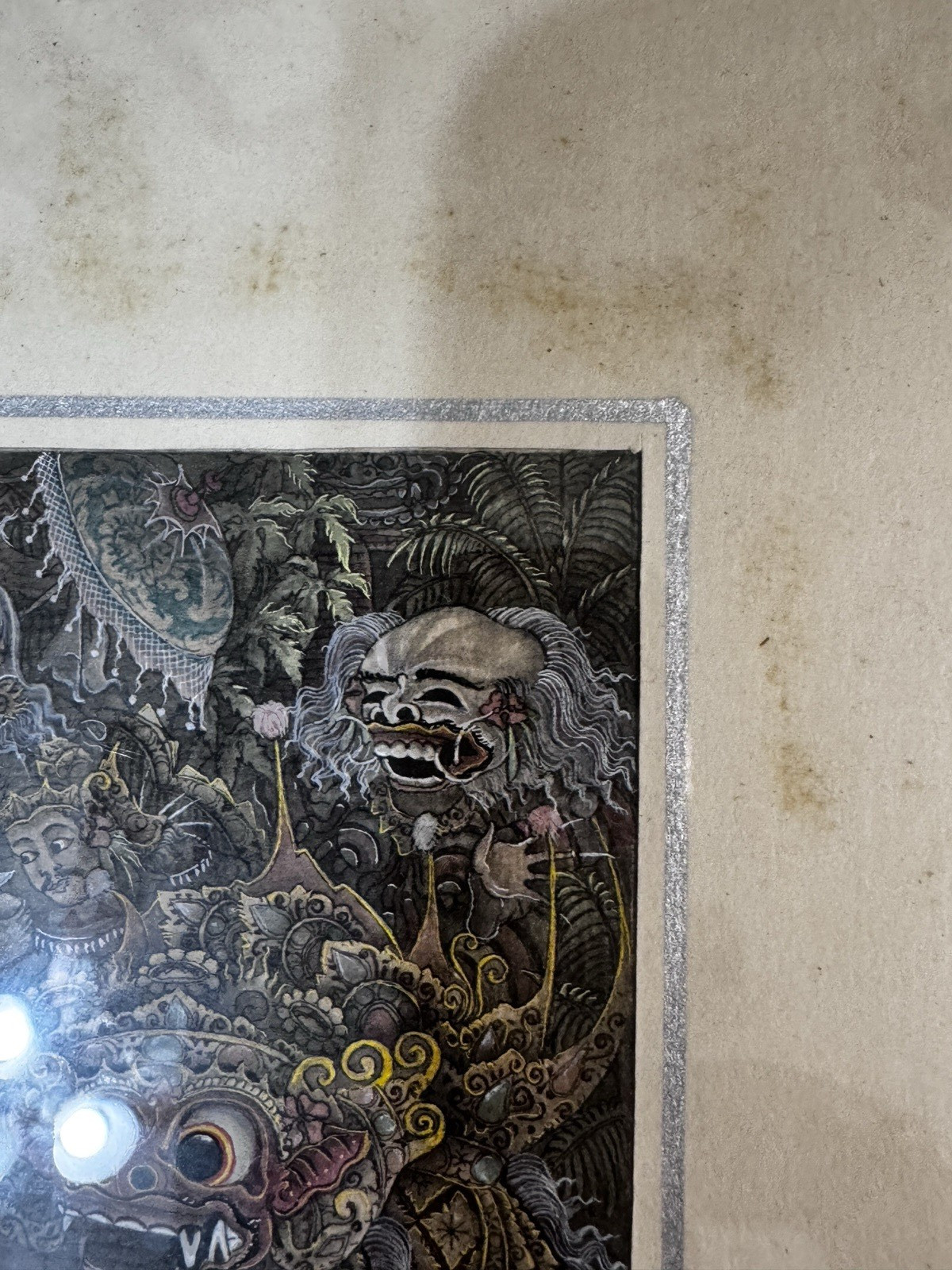 Miniature Framed Balinese Bali Traditional Painting