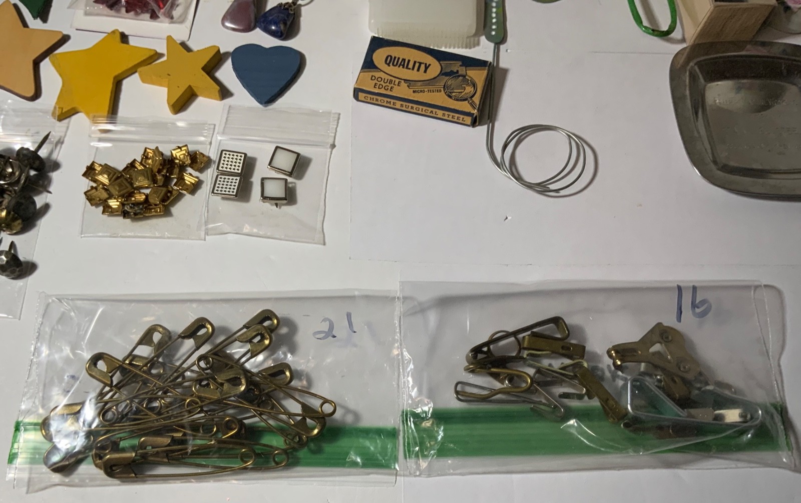 VTG Junk Drawer Lot Assemblage Art Mixed Media Crafts 2.5# Magnets Cribbage Pins