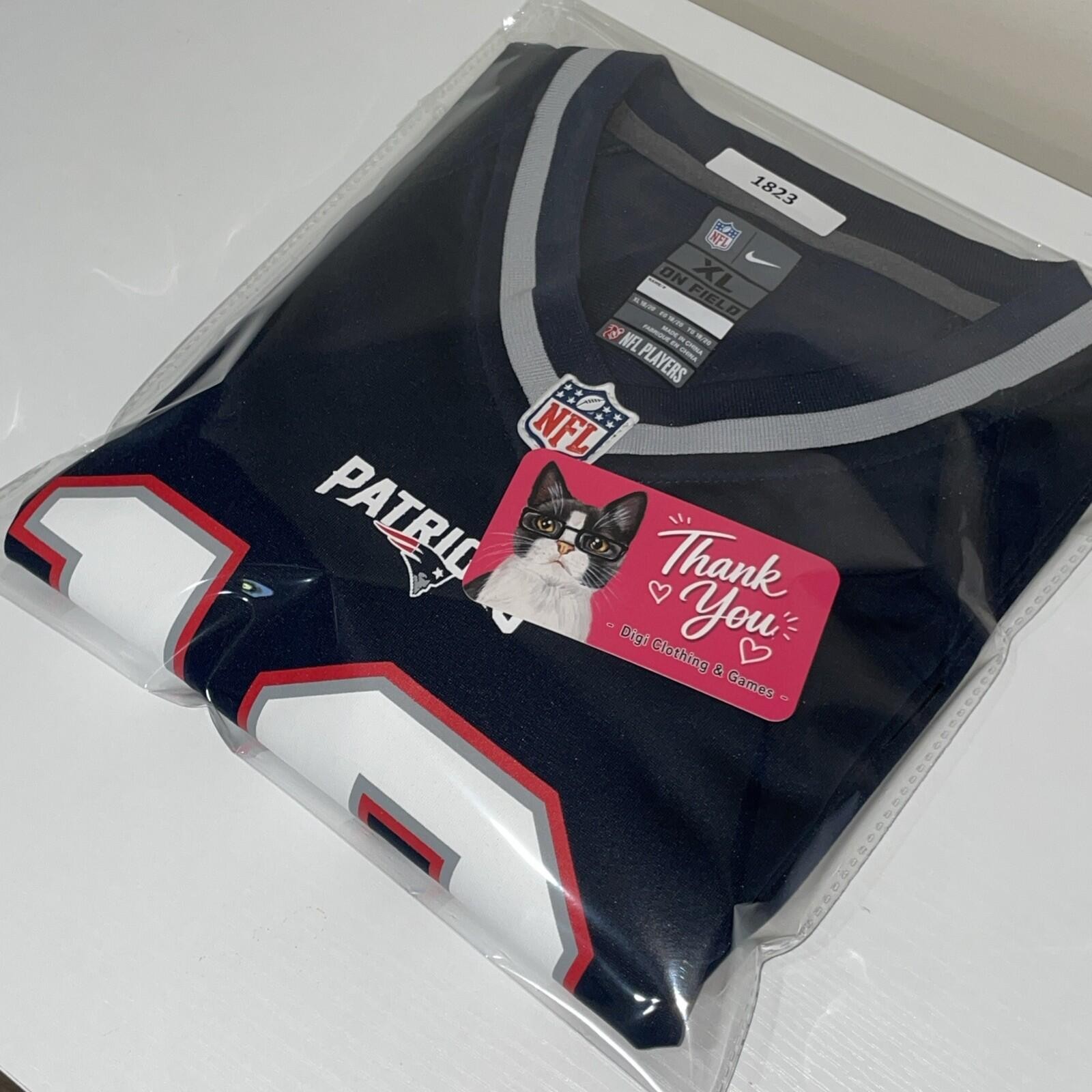 Reebok NFL New England Patriots Jersey Youth XL Blue Tom Brady #12 Excellent