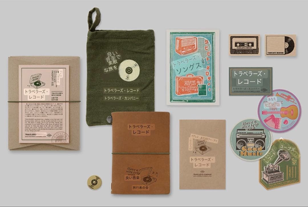Traveler’s Note Record Limited Edition Stickers Stamps Notebook Refill Unused